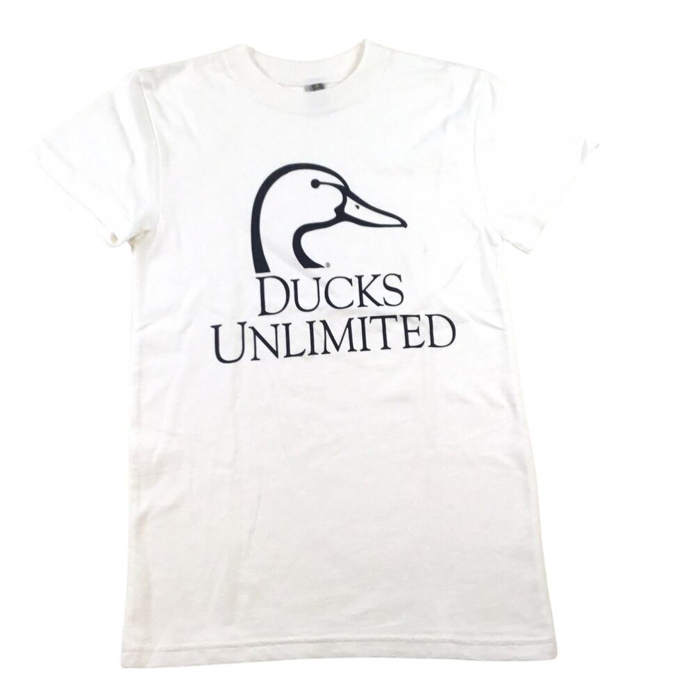 T-Shirt Ducks Unlimited Logo White/Black Size X-Small